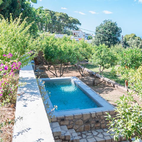 Look forward to cooling off in the private pool on a scorching afternoon