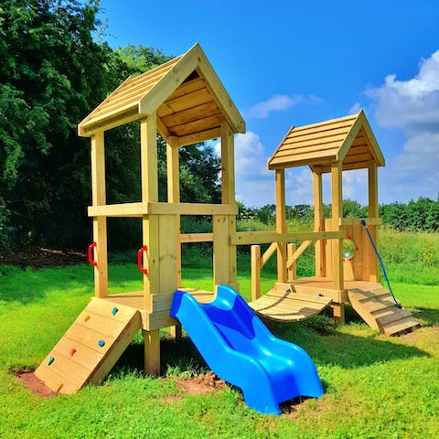 Keep the kiddies occupied at the playground in the garden