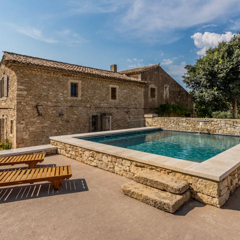 Cool off from the Provence sun in the private pool