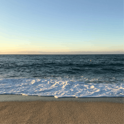 Dip your toes in the sea at Guadalmansa beach, 2.5km away