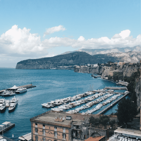Make the 500-metre stroll down to Sorrento's gorgeous marina and seafront