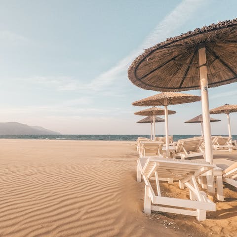 Spend your days soaking up the sun on Kavros Beach – it's only 100m away