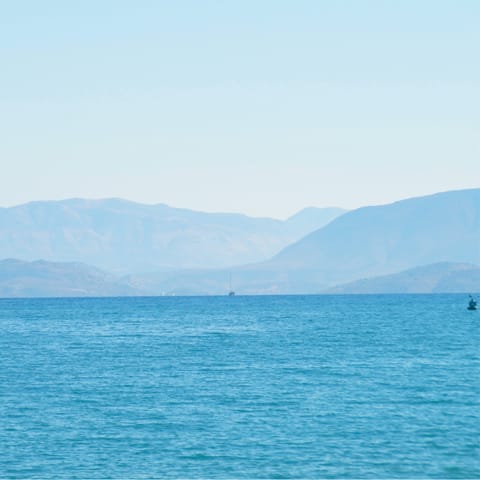 Stroll 800m to the beach to soak up the sun from golden sand