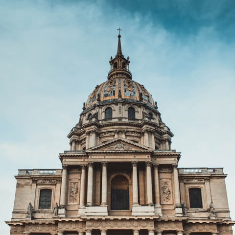 Visit Les Invalides, a fourteen-minute stroll form your door