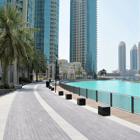 Stay in Dubai Marina, just a ten-minute walk from JBR Beach