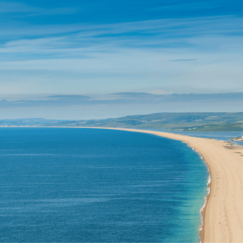 Take a trip to the Jurassic Coast to find stunning golden sand and turquoise sea