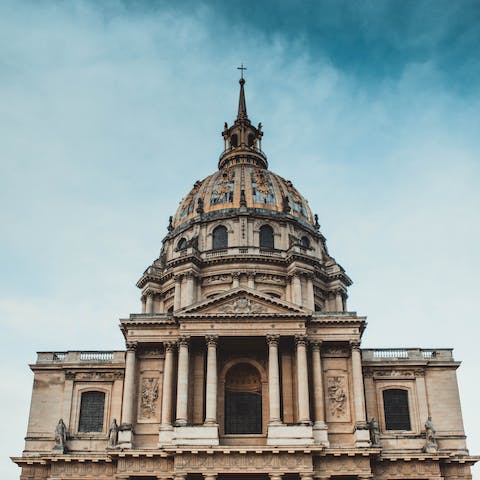 Visit Les Invalides, a ten-minute stroll from your door