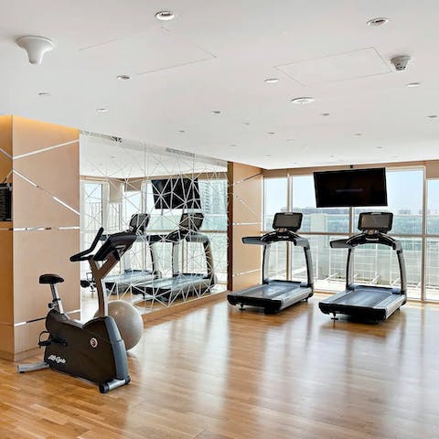Enjoy a workout in the on-site fitness centre