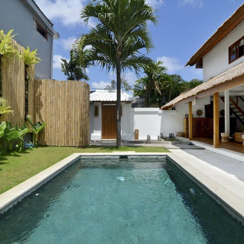 Spend humid afternoons splashing about in the private pool