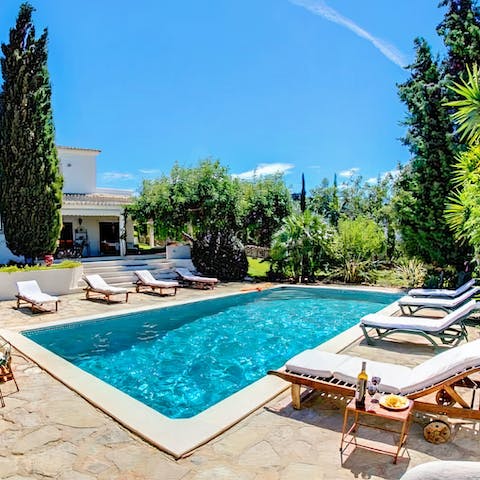 Keep cool in the midday sunshine with a rejuvenating dip in the private pool