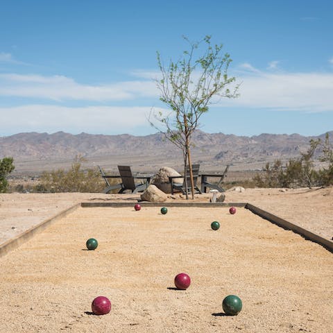 Get the gang together for a game of bocce ball in the sun