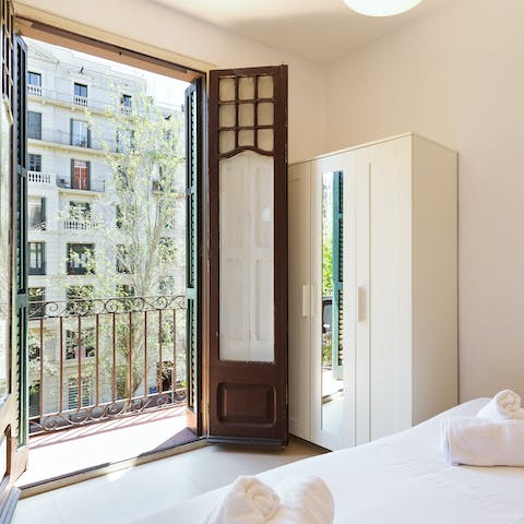 Wake up to your private sunny balcony in the main bedroom