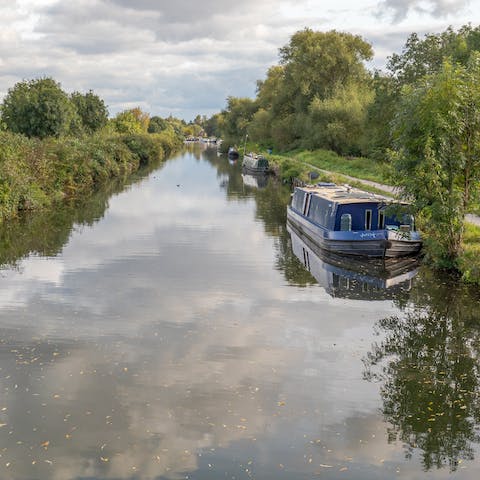Embark on an idyllic towpath walk, just five-minutes from your front door
