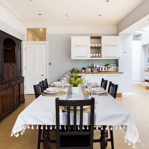 Enjoy intimate gatherings and beautiful meals shared around the table
