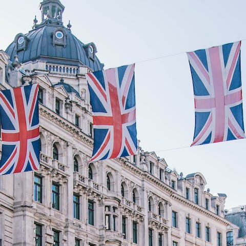 Take the tube to central London for an afternoon of shopping and evening drinks