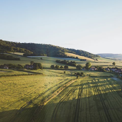 Hike through the South Downs National Park, a thirty-minute drive away