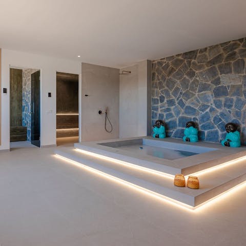 Feel a wonderful sense of wellbeing in the home spa