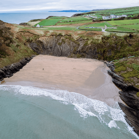 Visit one of the beautiful beaches on the Cardigan Heritage Coast