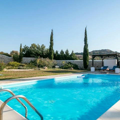 Cool off with a swim in the beautiful garden