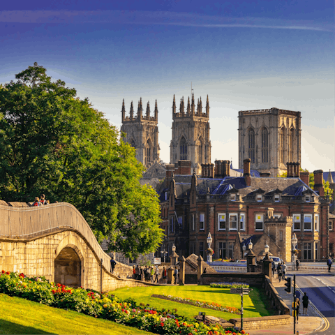 Stay central to York, just a four-minute walk from the York Minster