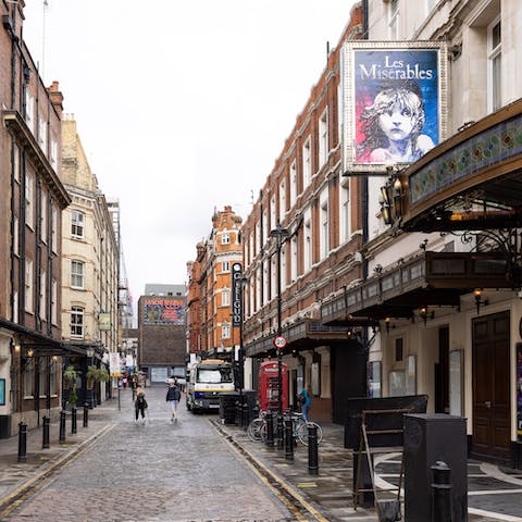 Step out your front door and into the heart of London's theatre district – you're right on Shaftesbury Avenue 
