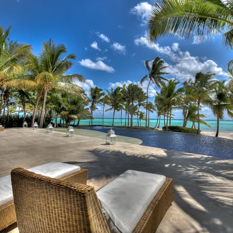 Sunbathe with a view of the ocean and a sea-salt breeze on your skin
