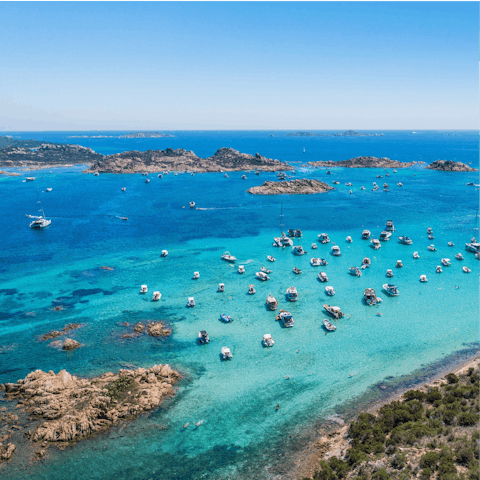 Stroll five minutes to Baia Caddinas to swim in the clear blue sea