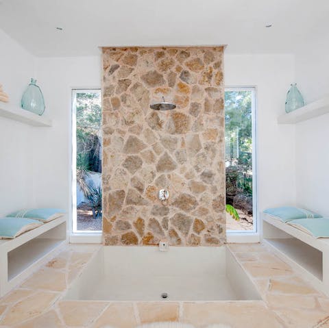 Enjoy a luxurious shower in one of the gorgeous bathrooms