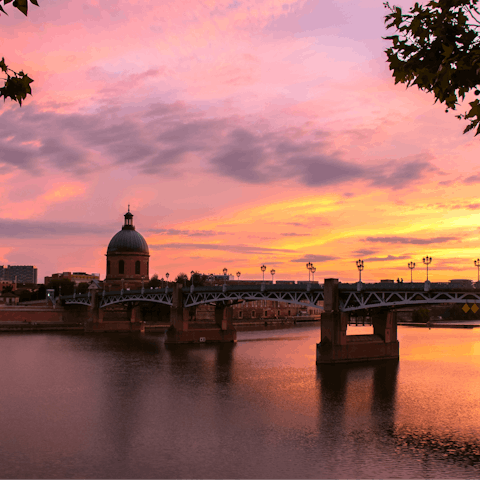 Stay in beautiful Toulouse, known as the Pink City  