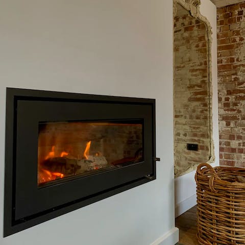 Have a romantic evening in front of the log burner when the Sussex nights turn cooler