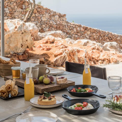 Serve up a delicious breakfast outside on the terrace