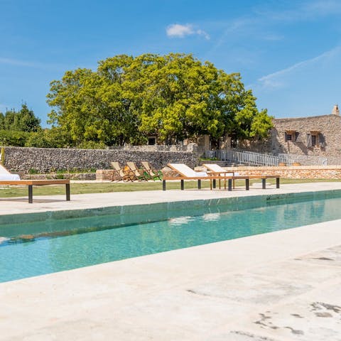 Spend blissful days lounging by the private pool