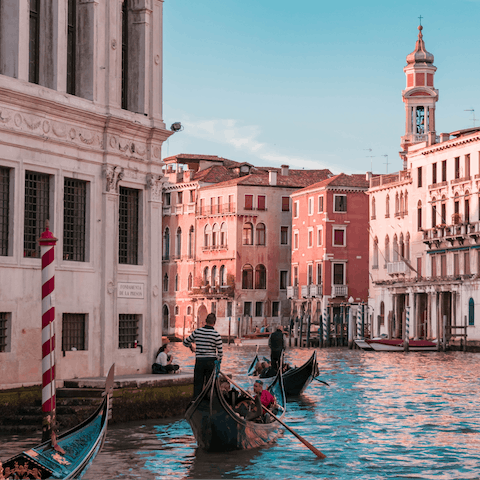 Explore Venice's winding lanes on foot from this super central spot 