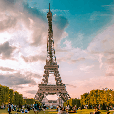 Marvel at the Eiffel Tower, only a short walk away
