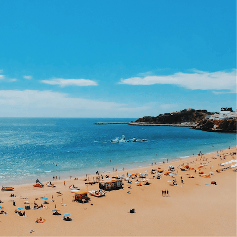 Stay a short walk from the golden sands of Albufeira's popular Praia dos Pescadores