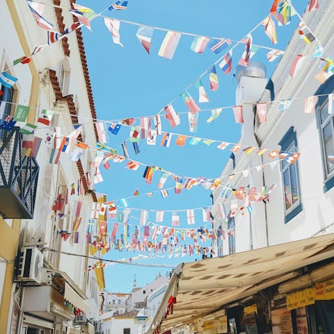 Stroll the cobbled streets of Albufeira's charismatic whitewashed Old Town