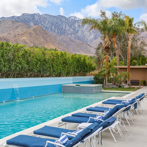 Savour the mountain views from the poolside
