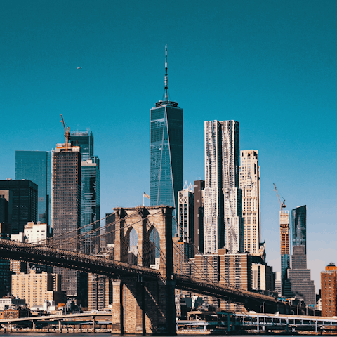 Catch the subway down to Brooklyn Bridge Park and see the iconic bridge