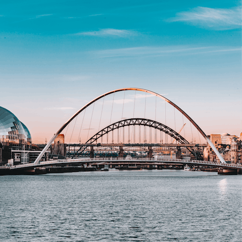 Cruise thirty minutes by car to the vibrant city of Newcastle