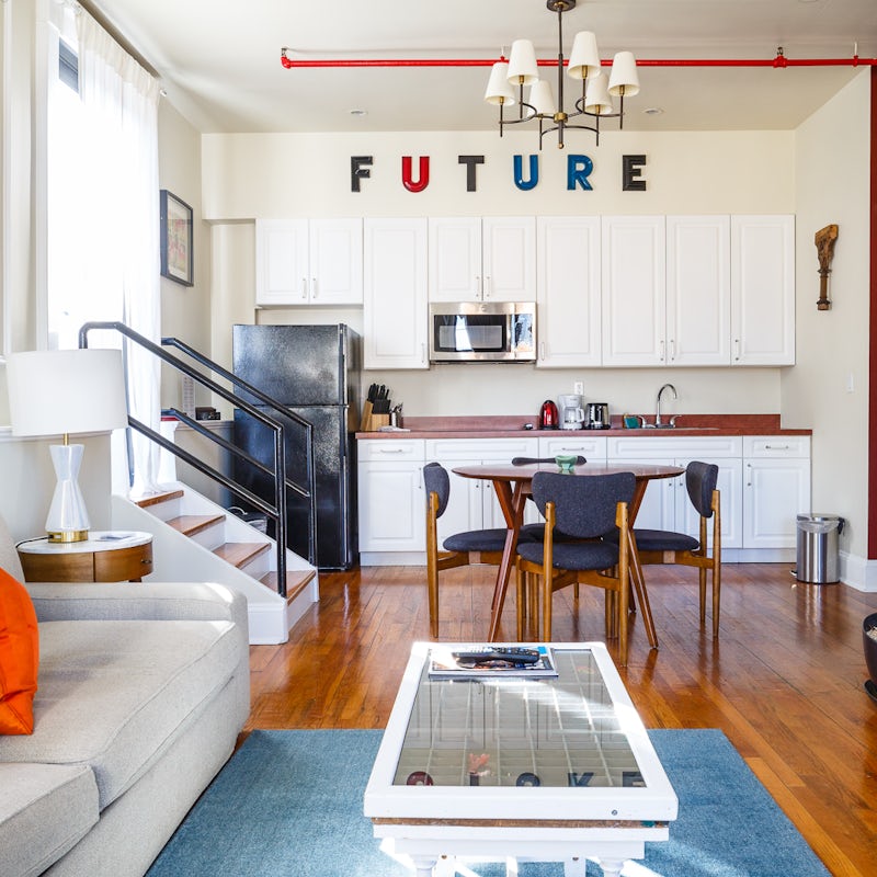 Kick back and relax in the open-plan living space – direct access to the outdoors is a real plus