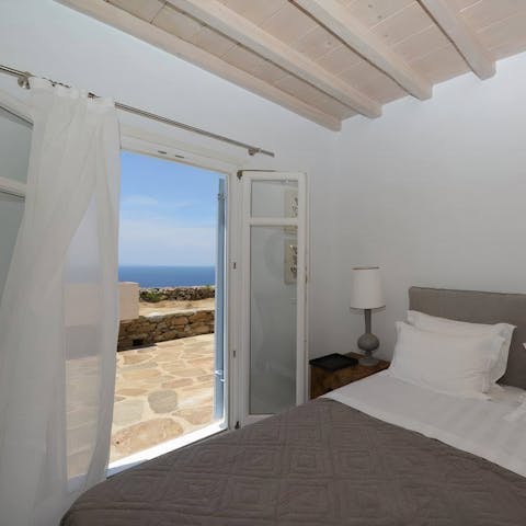 Wake up to sea vistas and the Cycladic sun