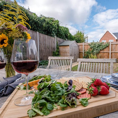 Treat yourself to an evening tipple in the garden