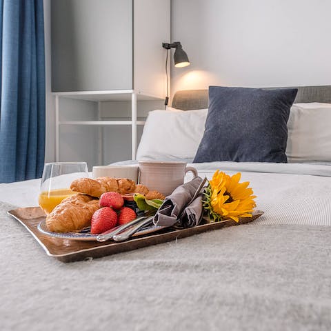Start your day right with a lazy breakfast in bed