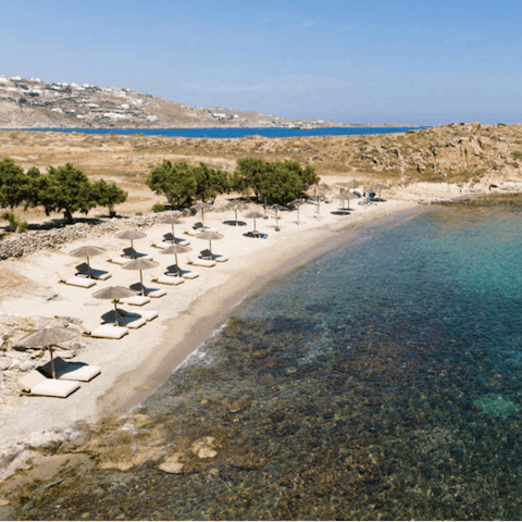 Sprawl out on the private beach and feel the sand between your toes