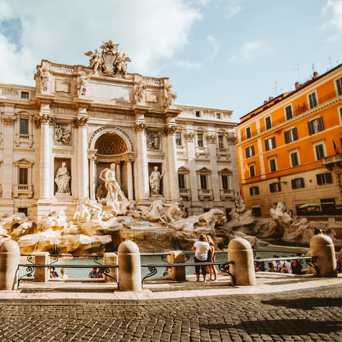Throw a coin in the Trevi Fountain, just over a fifteen-minute walk from home
