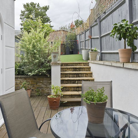 Relax in the privacy of your own garden, perfect for alfresco dining 