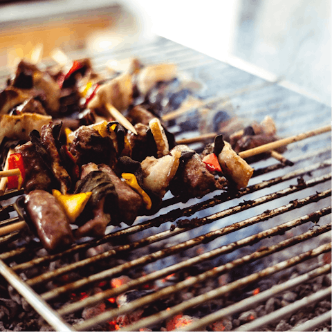 Grill some local seafood on the home's barbecue
