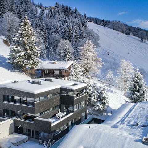 Ski right down the slopes to your doorstep