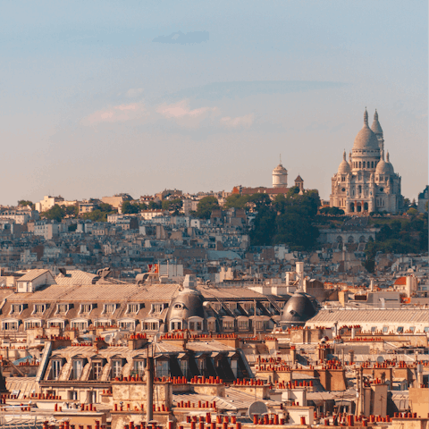 Stay in Montmartre, just an eight-minute walk from the Sacré-Cœur