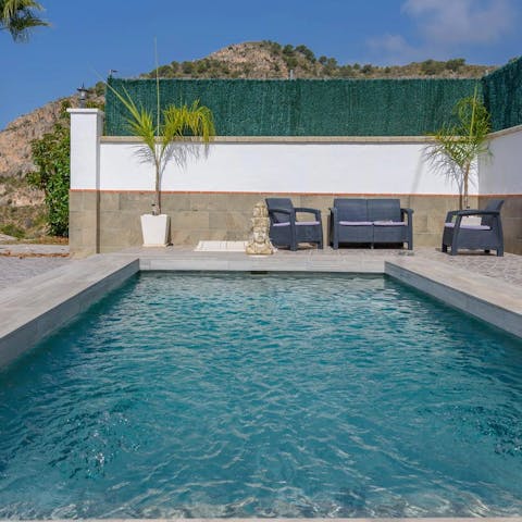 Keep cool during the warmer months with regular dips in the private pool